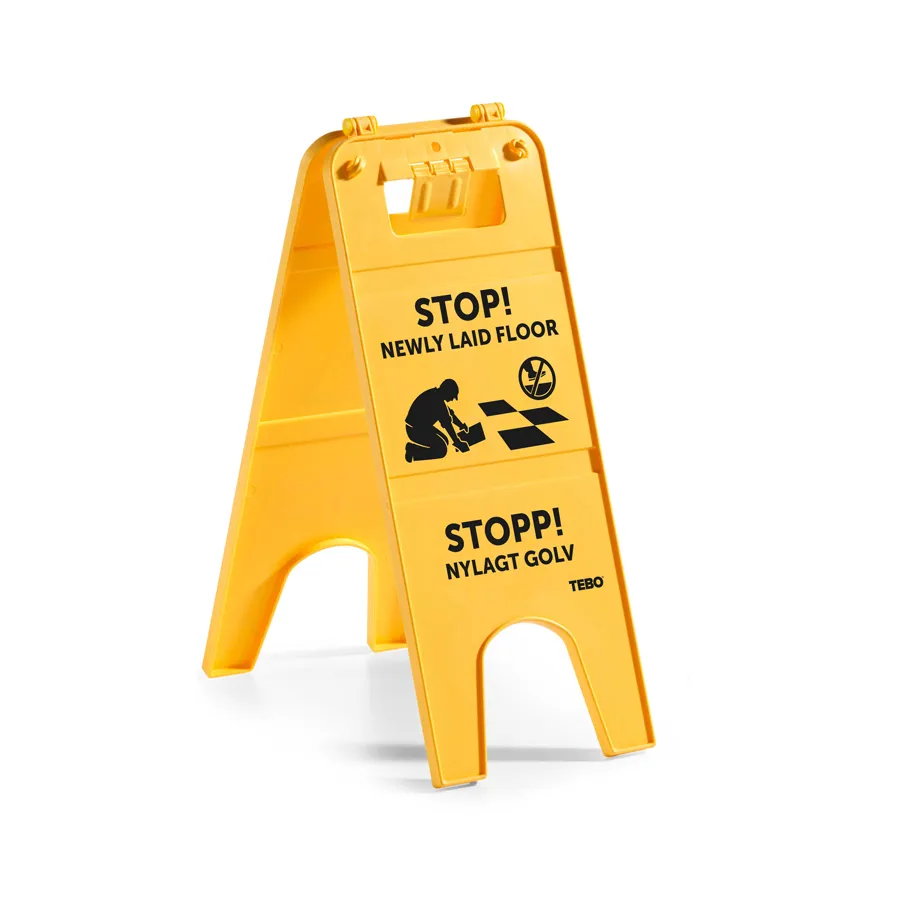 Produktbild av Varningsskylt  "Stopp! Nylagt Golv"