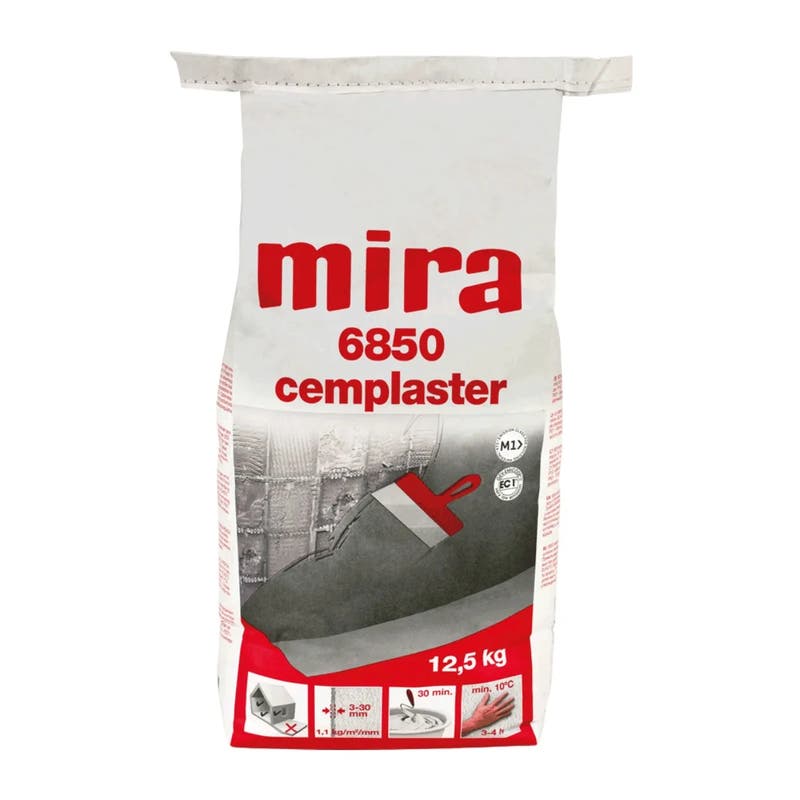 Produktbild av Putsbruk 6850 Mira Cemplaster Wall 12,5Kg