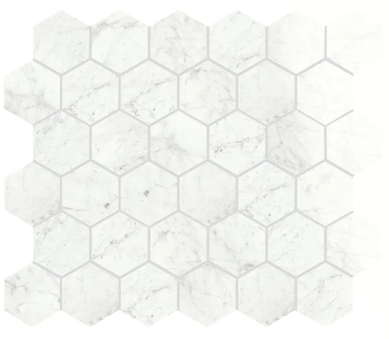 Marmi Carrara levigato hexagon Mosaik - Marmi