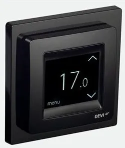 Produktbild av Devireg Touch termostat Svart