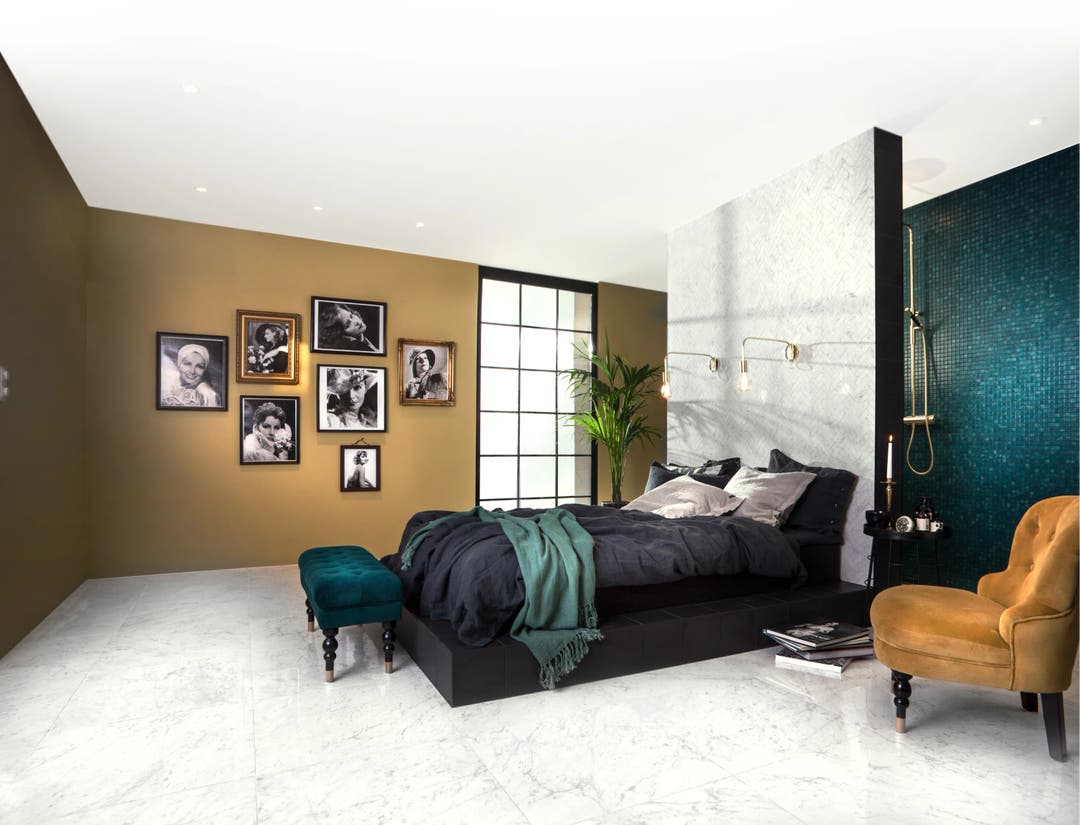 Marmi Carrara levigato hexagon Fiskben - Granitkeramik 4