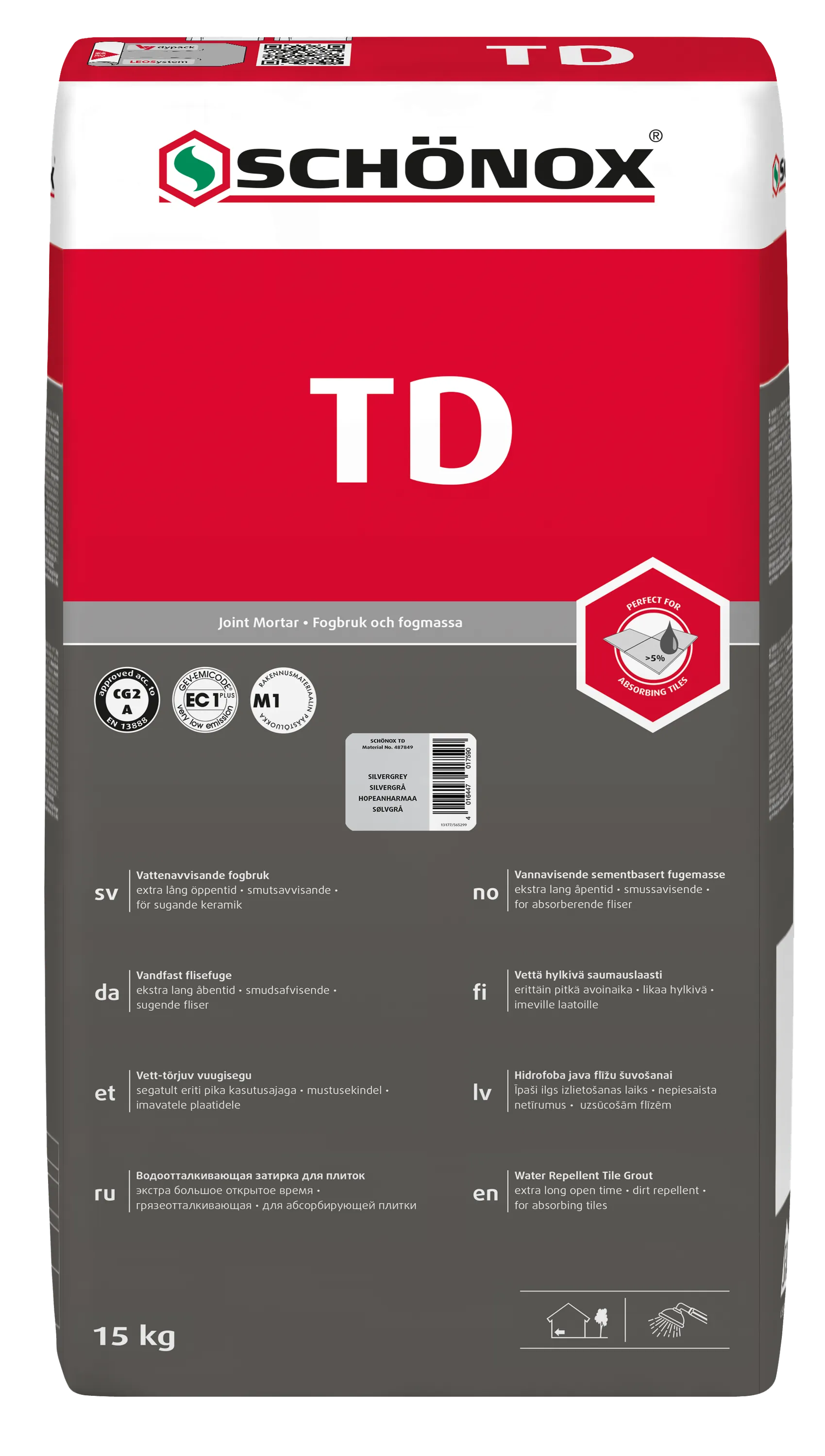 Produktbild av Schönox td silver grey 15kg 487849