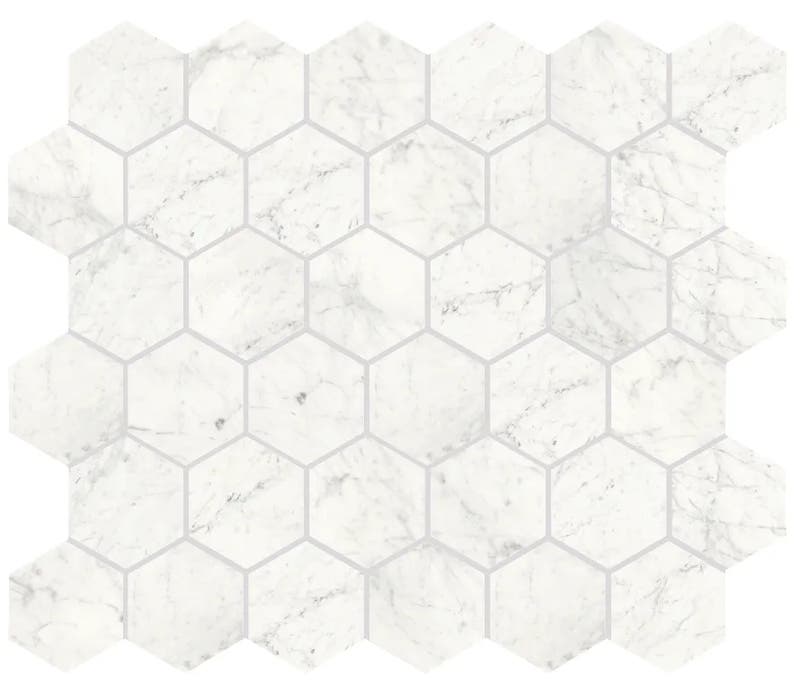 Marmi Carrara naturale hexagon Mosaik - Marmi