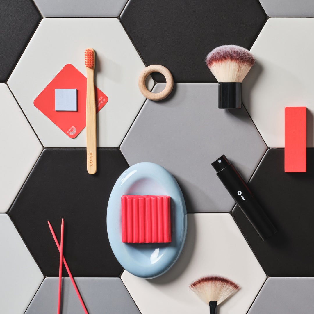 Miljöbild med Hexagon Grigio Chiaro  